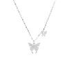 Silver Shell S925 Pure Silver Butterfly Necklace, a high-end and versatile bow necklace for women, Valentine's Day gift cross-border wholesale Item Picture